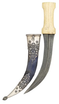 Lot 60 - A NORTH INDIAN OR PERSIAN DAGGER (JAMBIYA), 19TH CENTURY