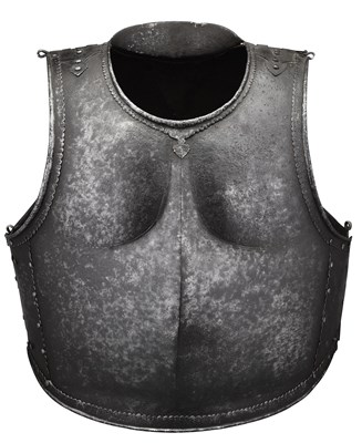 Lot 72 - A COMPOSITE SOUTH INDIAN CUIRASS, 17TH/18TH CENTURY, PROBABLY HYDERABAD, ANDHRA PRADESH