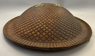 Lot 74 - A FINE SOUTH INDIAN TRANSLUCENT HIDE SHIELD (DHAL), 18TH CENTURY, PROBABLY HYDERABAD