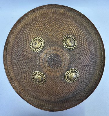 Lot 74 - A FINE SOUTH INDIAN TRANSLUCENT HIDE SHIELD (DHAL), 18TH CENTURY, PROBABLY HYDERABAD