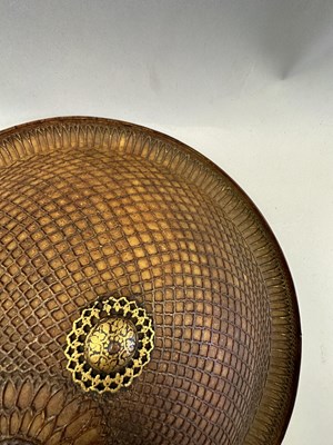 Lot 74 - A FINE SOUTH INDIAN TRANSLUCENT HIDE SHIELD (DHAL), 18TH CENTURY, PROBABLY HYDERABAD