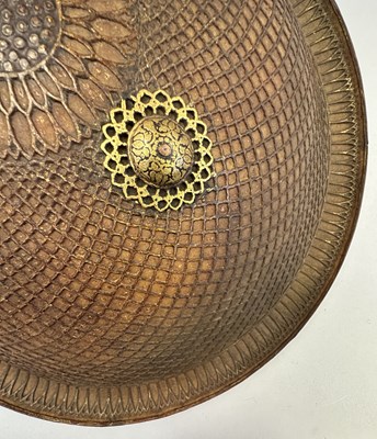 Lot 74 - A FINE SOUTH INDIAN TRANSLUCENT HIDE SHIELD (DHAL), 18TH CENTURY, PROBABLY HYDERABAD