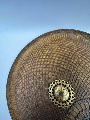 Lot 74 - A FINE SOUTH INDIAN TRANSLUCENT HIDE SHIELD (DHAL), 18TH CENTURY, PROBABLY HYDERABAD