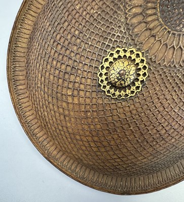 Lot 74 - A FINE SOUTH INDIAN TRANSLUCENT HIDE SHIELD (DHAL), 18TH CENTURY, PROBABLY HYDERABAD