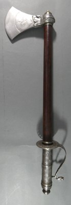 Lot 543 - AN AXE (PHARASA), IN SOUTH INDIAN LATE 17TH CENTURY STYLE, 20TH CENTURY