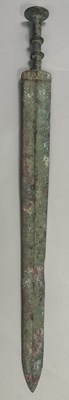 Lot 309 - A CHINESE COPPER ALLOY SWORD (JIAN), IN ZHOU DYNASTY OR EARLY WARRING STATES STYLE