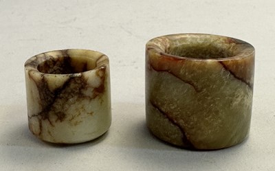 Lot 519 - □ TWO CHINESE JADE ARCHERS RINGS, QING DYNASTY, 19TH CENTURY