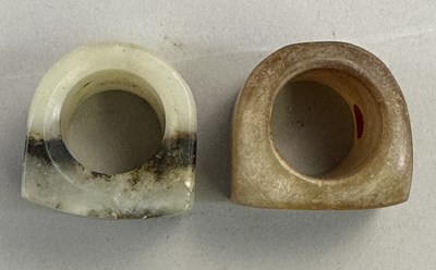 Lot 520 - □ TWO CHINESE JADE ARCHERS RINGS, QING DYNASTY, 19TH CENTURY