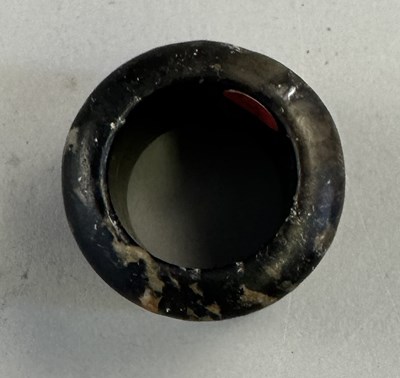 Lot 508 - □ A CHINESE PUDDING STONE ARCHERS RING, QING DYNASTY, 19TH CENTURY