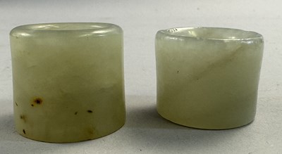 Lot 506 - □ TWO CHINESE JADE ARCHERS RINGS, QING DYNASTY