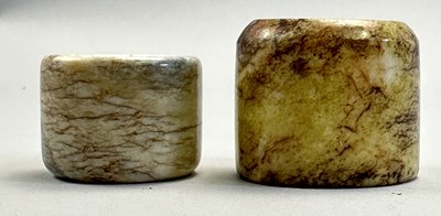 Lot 512 - □ TWO CHINESE JADE ARCHERS RINGS, QING DYNASTY, 19TH CENTURY