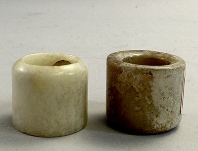 Lot 513 - □ TWO CHINESE JADE ARCHERS RINGS, QING DYNASTY, 19TH CENTURY