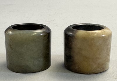 Lot 514 - □ TWO CHINESE JADE ARCHERS RINGS, QING DYNASTY, 19TH CENTURY