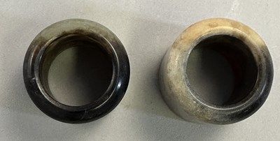 Lot 514 - □ TWO CHINESE JADE ARCHERS RINGS, QING DYNASTY, 19TH CENTURY