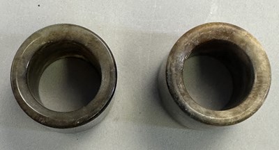 Lot 514 - □ TWO CHINESE JADE ARCHERS RINGS, QING DYNASTY, 19TH CENTURY