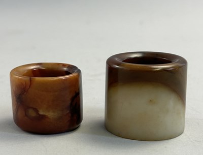 Lot 510 - □ TWO CHINESE JADE ARCHERS RINGS, QING DYNASTY, 19TH CENTURY