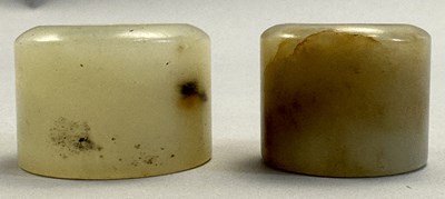 Lot 518 - □ TWO CHINESE JADE ARCHERS RINGS, QING DYNASTY, 19TH CENTURY