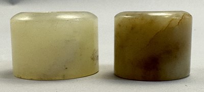 Lot 518 - □ TWO CHINESE JADE ARCHERS RINGS, QING DYNASTY, 19TH CENTURY