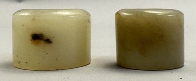 Lot 518 - □ TWO CHINESE JADE ARCHERS RINGS, QING DYNASTY, 19TH CENTURY