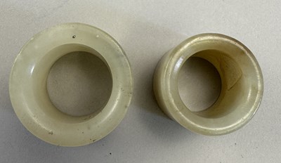 Lot 518 - □ TWO CHINESE JADE ARCHERS RINGS, QING DYNASTY, 19TH CENTURY