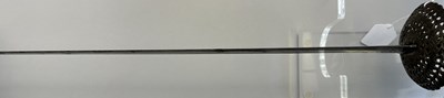 Lot 569 - A COMPOSITE TRANSITIONAL DISH-HILT RAPIER, LATE 17TH CENTURY