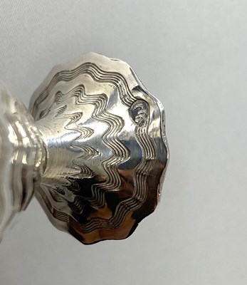 Lot 48 - A SET OF SIX SILVER ZARFS, OTTOMAN EMPIRE OR SUCCESSOR STATES, EARLY 20TH CENTURY