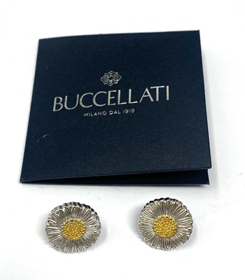 Lot 380 - BUCCELLATI: 'BLOSSOMS', PAIR OF SILVER EARRINGS