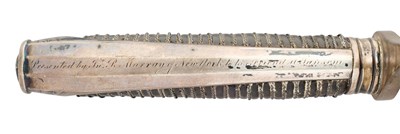 Lot 252 - A RARE AMERICAN SILVER-HILTED OFFICER’S SWORD PRESENTED BY JOHN MURRAY OF NEW YORK TO H. SANSOM