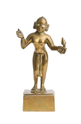 Lot 561 - A BRONZE FIGURE OF RADHA, BENGAL, EASTERN INDIA, 19TH CENTURY