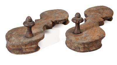 Lot 565 - A PAIR OF WOOD SANDALS (PADUKA), INDIA, 19TH CENTURY