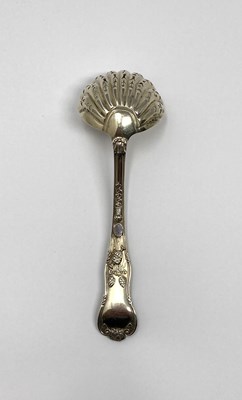 Lot 77 - A VICTORIAN SILVER SIFTER SPOON, HENRY JOHN LIAS & SON, LONDON, 1874