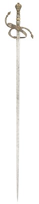 Lot 123 - A RAPIER IN FRENCH MID-16TH CENTURY STYLE, 19TH CENTURY