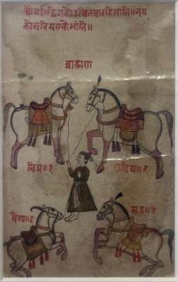 Lot 518 - TWO DRAWINGS OF HORSES, RAJASTHAN, INDIA, 19TH CENTURY