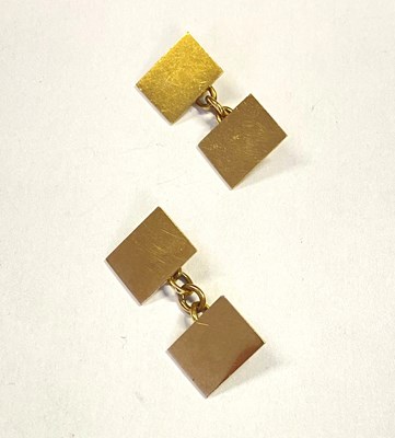Lot 337 - TWO PAIRS OF GOLD CUFFLINKS