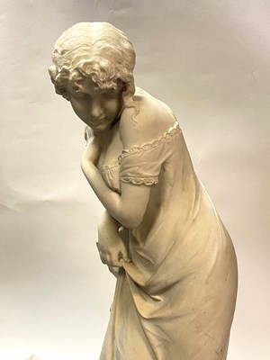 Lot 27 - CESARE LAPINI (1848-1893): 'COM'È FREDDA'