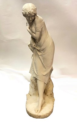 Lot 27 - CESARE LAPINI (1848-1893): 'COM'È FREDDA'