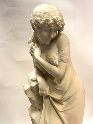 Lot 27 - CESARE LAPINI (1848-1893): 'COM'È FREDDA'
