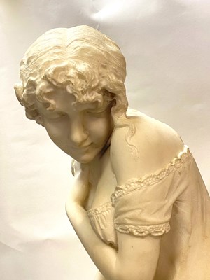 Lot 27 - CESARE LAPINI (1848-1893): 'COM'È FREDDA'