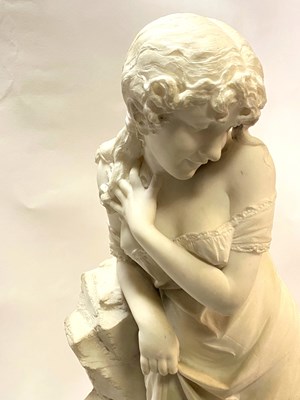 Lot 27 - CESARE LAPINI (1848-1893): 'COM'È FREDDA'