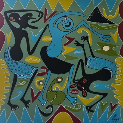Lot 293 - □ GEORGE LILANGA (TANZANIAN 1934-2005)