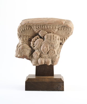 Lot 167 - A FRAGMENTARY TERRACOTTA PLAQUE DEPICTING A YAKSHI, BENGAL, 1ST CENTURY B.C.-1ST CENTURY A.D.