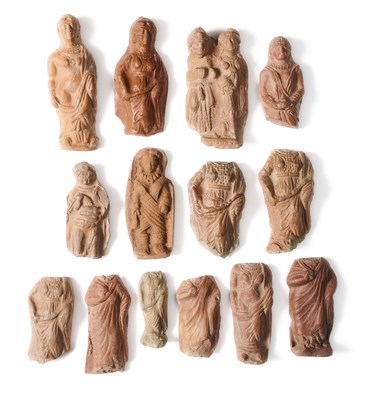 Lot 172 - A GROUP OF FOURTEEN GANDHARA TERRACOTTA FIGURINES, NORTH-WESTERN PAKISTAN, 2ND/ 3RD CENTURY