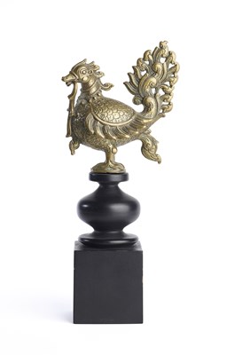 Lot 183 - A BRONZE HAMSA FINIAL, DECCAN, SOUTHERN INDIA, CIRCA 18TH CENTURY