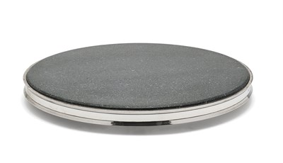 Lot 146 - A SILVER AND GRANITE REVOLVING CHEESE BOARD OR 'LAZY SUSAN', PAUL BELVOIR, LONDON, 1997