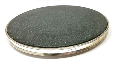 Lot 69 - A SILVER AND GRANITE REVOLVING CHEESE BOARD OR 'LAZY SUSAN', PAUL BELVOIR, LONDON, 1997