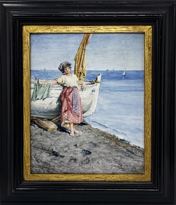 Lot 1 - ACHILLE MOLLICA (1832-?1924): NEAPOLITAN FISHER GIRL