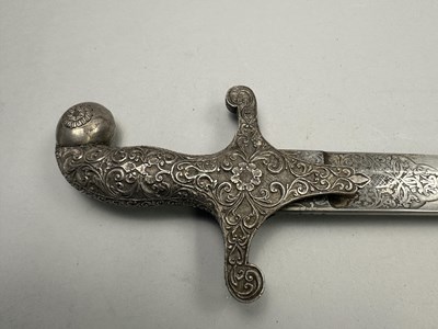 Lot 96 - AN INDIAN DECORATED SWORD WITH BLADE BY WILKINSON, PALL MALL, LONDON, NO. 9240 FOR 1858