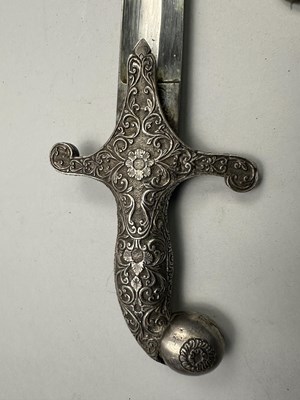 Lot 96 - AN INDIAN DECORATED SWORD WITH BLADE BY WILKINSON, PALL MALL, LONDON, NO. 9240 FOR 1858