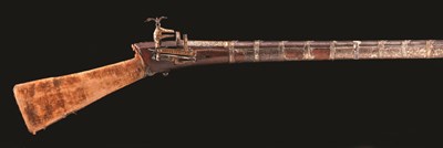 Lot 47 - **A TURKISH MIQUELET-LOCK RIFLE