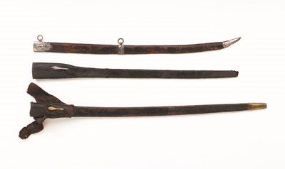 Lot 54 - A SILVER-MOUNTED SCABBARD FOR A HUNTING SWORD